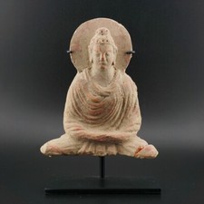 Statue Sculpture Figure of Meditating Buddha Gandhara Buddhist Art Amulet