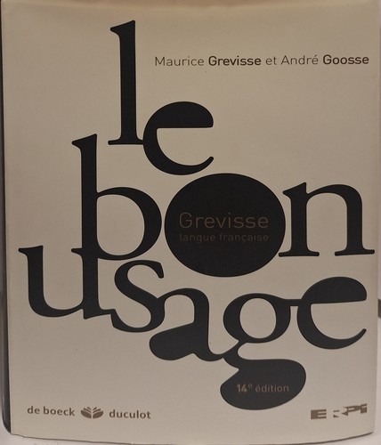 Grevisse bon usage de - le,