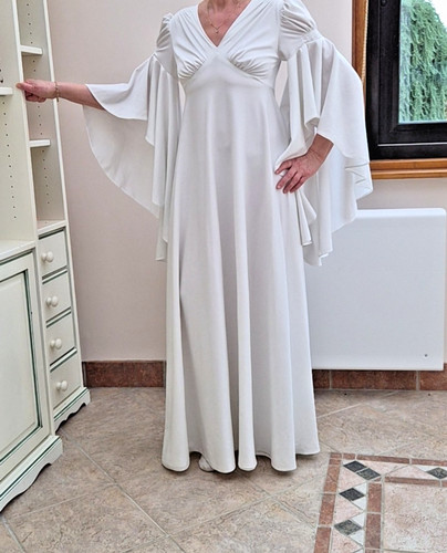 Robe longue blanche - , vintage