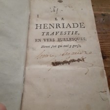 la henriade travestie FOUGERET