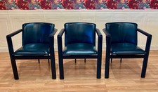 3 FAUTEUILS DESIGN CUIR ET