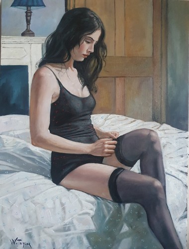 Femme seduction tableau - seduction, huile