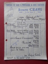 manufacture de sacs fantaisie provision Dijon 1939 J Crave rue monge