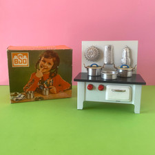 VINTAGE ANTIQUE TOY - COOK STOVE STOVE DINETTE KIDS - DOLLS - BSO - GDR