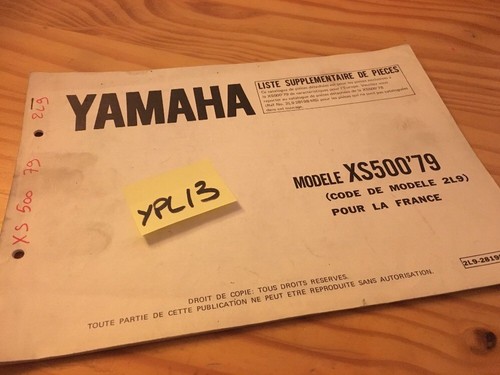 Yamaha moto xs500 2l9 - xs500, xs