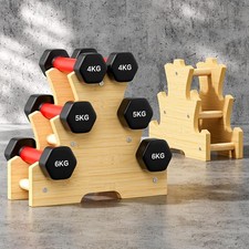 Support à haltères en bois