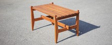 Petit Banc ou table à lattes bois vintage style scandinave, banc bois, table bas