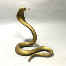 Old Chinese Bronze Copper Handmade Zodiac Snake Statue