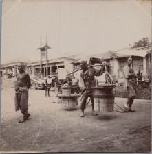 China, Beijing, Food Carrier, Vintage Print, ca.1890 Print D&#039;ep