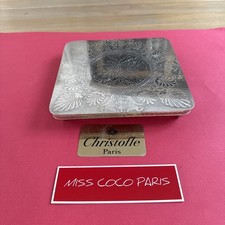 DESSOUS PLAT  CHRISTOFLE GALLIA MALMAISON MÉTAL ARGENTE TRÈS BEL ETAT 22x22CM;