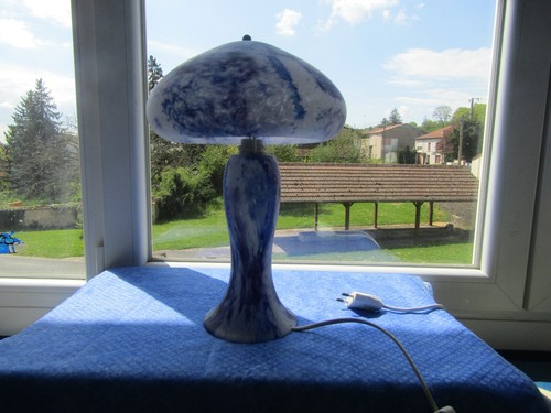 Lampe champignon verre - lampe, en