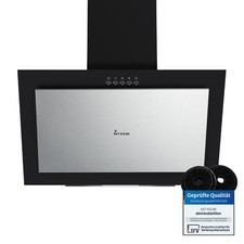 Hotte aspirante cuisine 60cm acier inoxydable verre noir