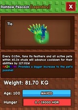 ❄️ 15s TITANIC RAINBOW PEACOCK  ❄?CHEAP AND FAST DELIVERY?❄️ GROW A GARDEN ❄️