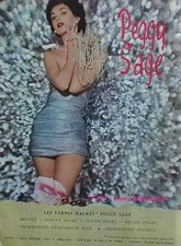 VINTAGE SEXY 1956 AD PEGGY SAGE MOTHER-OF-PEARL VARNISH AD