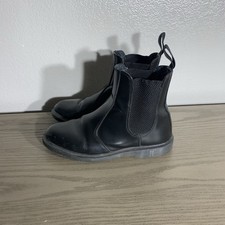 Doc Martens Black Flora Smooth Chelsea Boots Women’s Size 7 UK 38 Club Classics