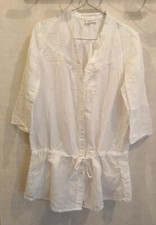 Tunique blanche coton et lin