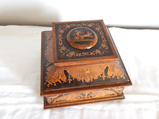 OLD WOODEN cigarette cellar box cigars