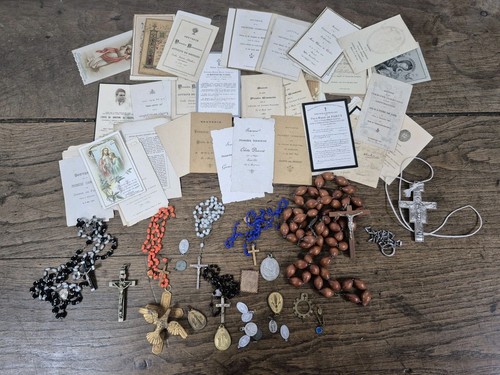 Lot ancien objet - lot, religieux