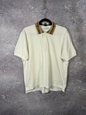 Burberry London Check Collar White Men's Polos Medium