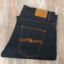 NEW Nudie Selvage Jeans Size 36x34 measured 36x33 Mens Stretch