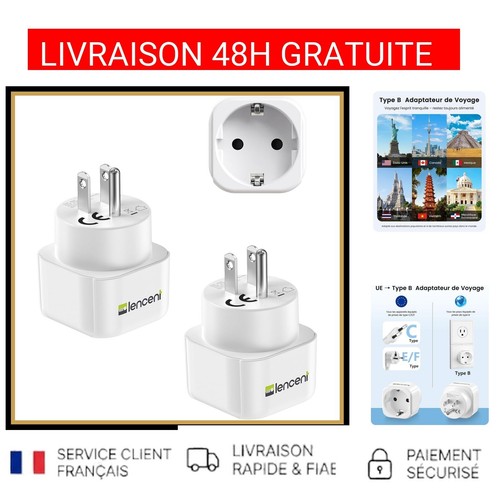 Adaptateur prise voyage - prise,
