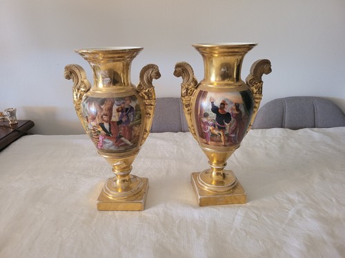 Paire vase porcelaine - en,