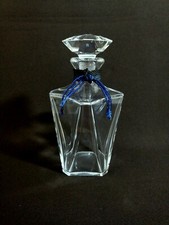 Belle Carafe Art Deco Cut Crystal Baccarat, Cognac Model Martell Cord Blue