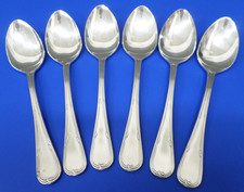 6 - S8Y2 Leaves SORI YANAGI Martian Silverplated 18-8 Stainless Japan TEASPOONS