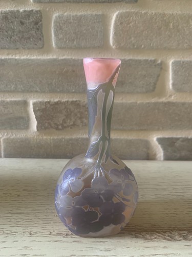 Vase soliflore gallé - , décor