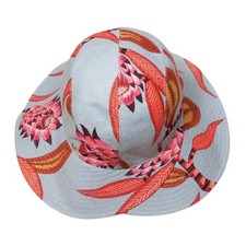 Authentic Hermes Hat Woman Olga Savanna Flower Natte Weave Head 22.44in VN01 