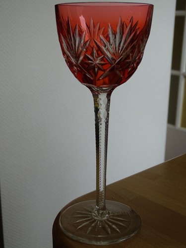Ancien verre vin couleur - 1,