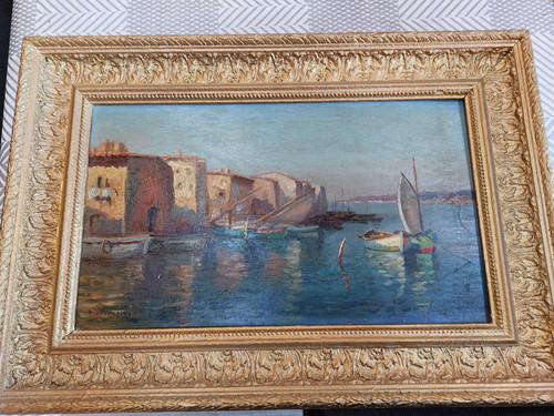 Huile sur panneau xixeme - ,