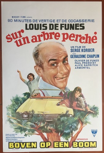 Affiche belge sur arbre - un,