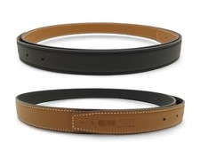 NEUF LIEN DE CEINTURE HERMES CUIR REVERSIBLE 24 MM T95 NOIR GOLD BELT LINK 390€