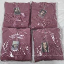 Aespa PINK HOODIE + PHOTOCARD set ZIP UP LIVE TOUR SYNK PARALLEL LINE ENCORE