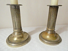 Paire de bougeoirs cannelé