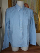 Chemise petites feuilles bleu