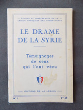 LE DRAME DE LA SYRIE