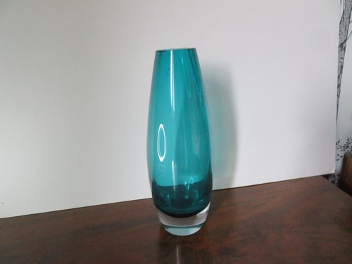 Vase bleu verre - vase,