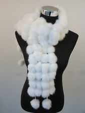 100% real rabbit fur pom poms scarf/ cape/ wrap 7 wonderful color available 