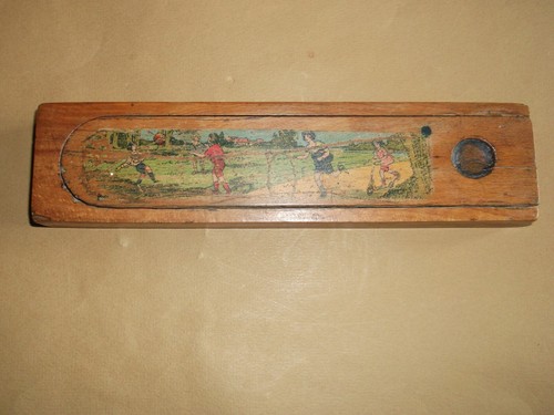 Ancien plumier bois - plumier, en