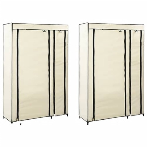 Garde robes pliable crème - 2x,