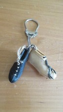 Vintage 60s Football Rugby Cleat Sports Shoes Keychain