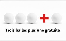3 BALLES DE BABYFOOT EN PLASTIQUE + 1 GRATUITE