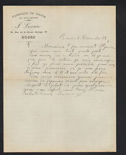 ROUEN (76) GLOVE FACTORY "J. LESCURE" letter in 1899
