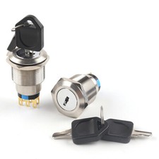 Key Switch Stainless Steel Push Button Switch 2/3 Position 19mm 22mm 12V 24V 220V