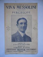 PARTITION CHANSON MARCHE de PERCHICOT parole LUCIEN BOYER musique VINCENT SCOTTO