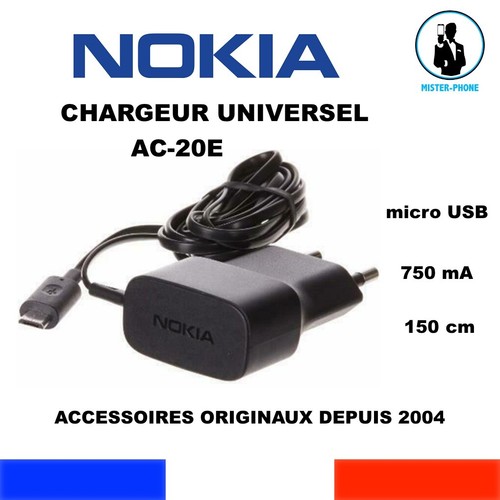 Chargeur origine 20e - chargeur, 750mah