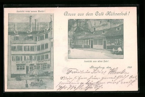 Cpa strassburg cafe - strassburg,,