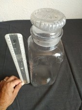 Large Molded Glass Jar Old Drugstore Confectionery Pharmacy +30cm Good Condition